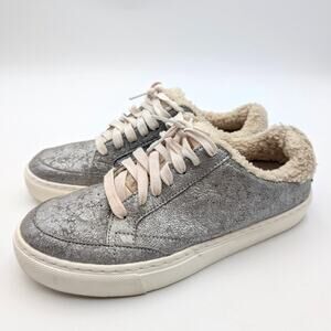 Dr. Scholl's All In Cozy Sneaker Shoes Women's Silver/Gray Size US8.5M EU38.5